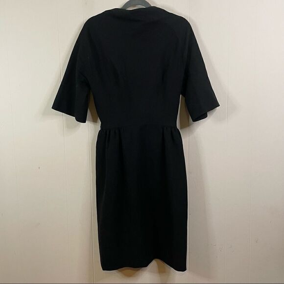 Vintage Junior Sophisticates High Neck Dress LBD - Picture 1 of 4